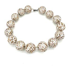 Mosaic Pearl Necklace by dian malouf